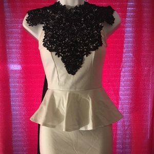 Charlotte Russe black and white dress XS